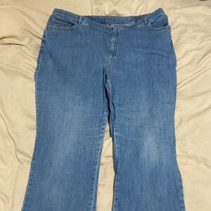KORET City Blues Womens  Pant 22W Blue Denim Elastic Zipper Waist